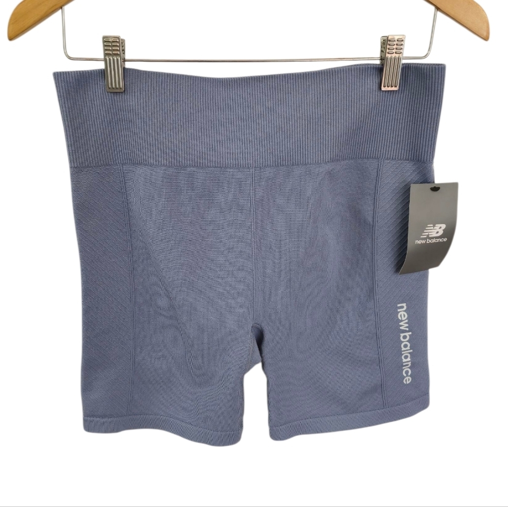 NWT Women's High Rise Biker Shorts Blue Size XL